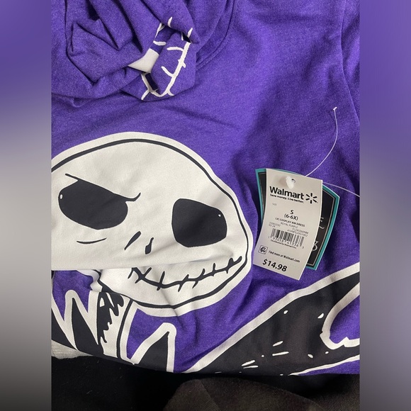 Nightmare Before Christmas Girls Cosplay Hoodie Dress with Long Sleeves - Picture 6 of 6